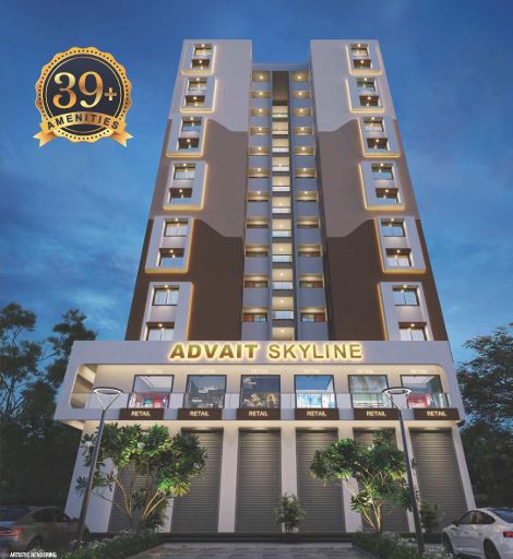 Advait Skyline by Dhanasvi Infra -1 & 2 BHK Premium Homes & Shops in Bhilad