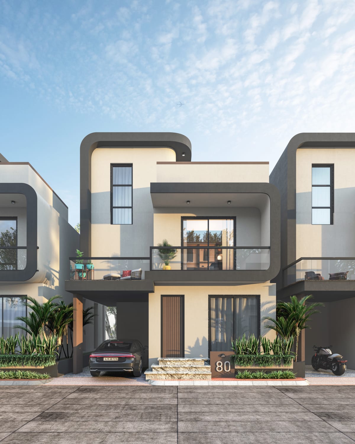 CK LAKE SIDE BY CK INFINTY - Premium 3 BHK Individual Bungalows in Kikarla, Udwada