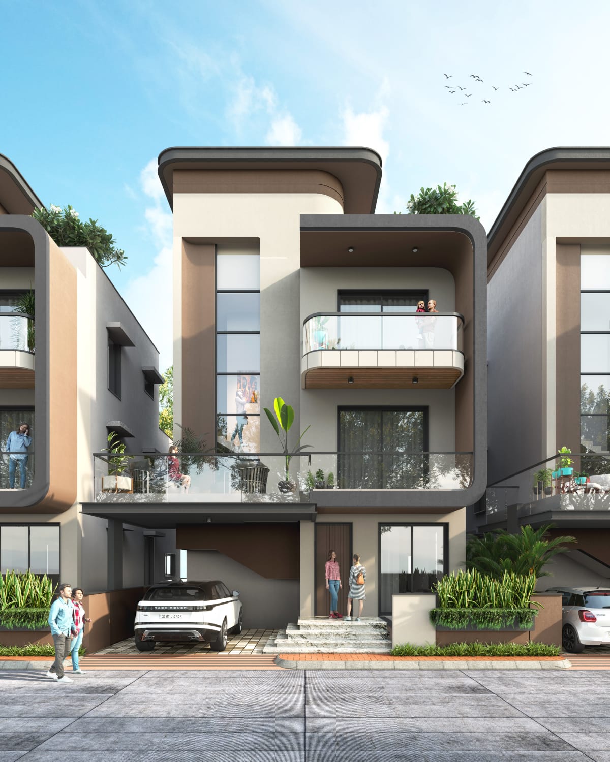 CK LAKE SIDE BY CK INFINTY - Premium 3 BHK Individual Bungalows in Kikarla, Udwada